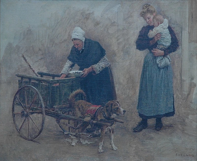 Marie - François Firmin, Girard, Il carretto per cani